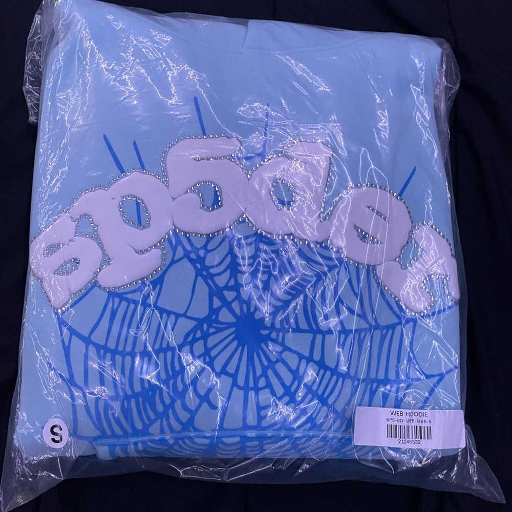 Blue Spider Web Hoodie